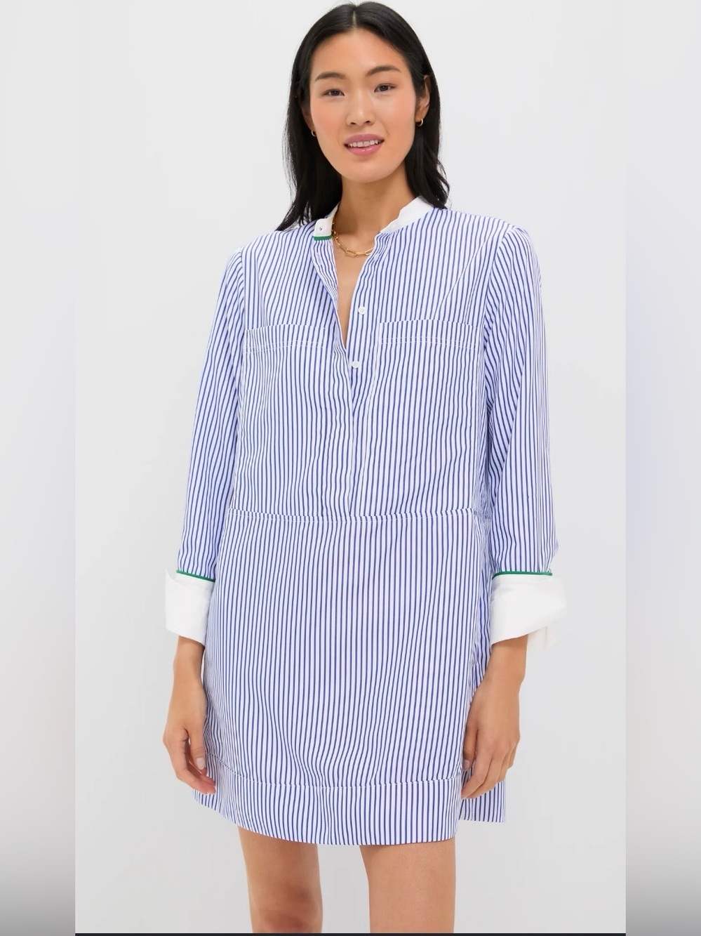 Pomander Place Blue Stripe Rohan Shirt Dress